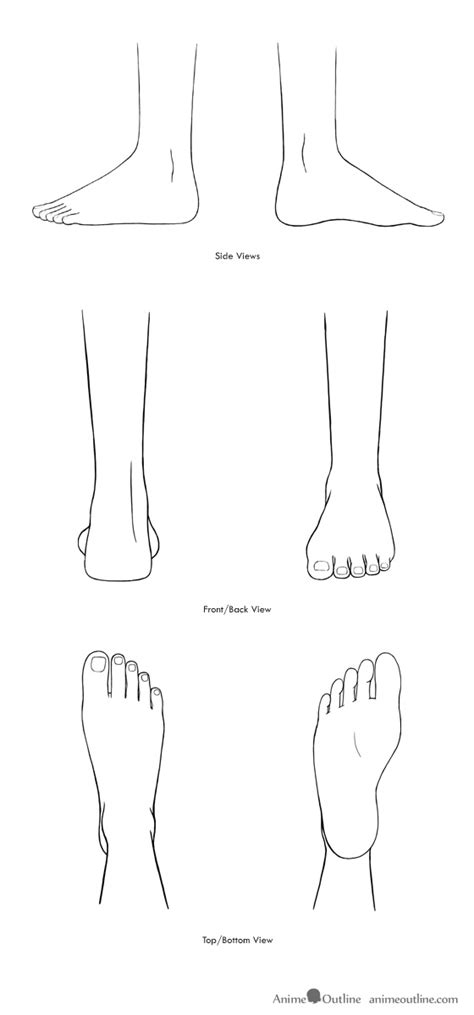 drawing anime feet